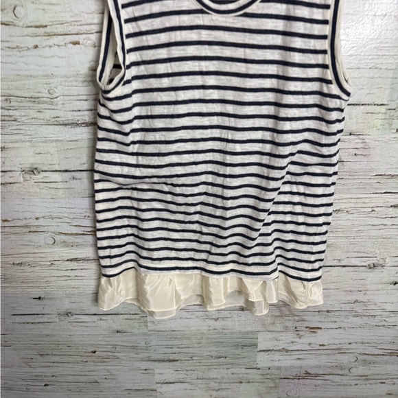 J. Crew Black and White Striped Tank Top size xs - Picture 2 of 7